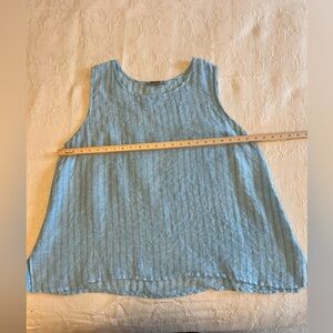 Flax Light Blue Striped Tank Top